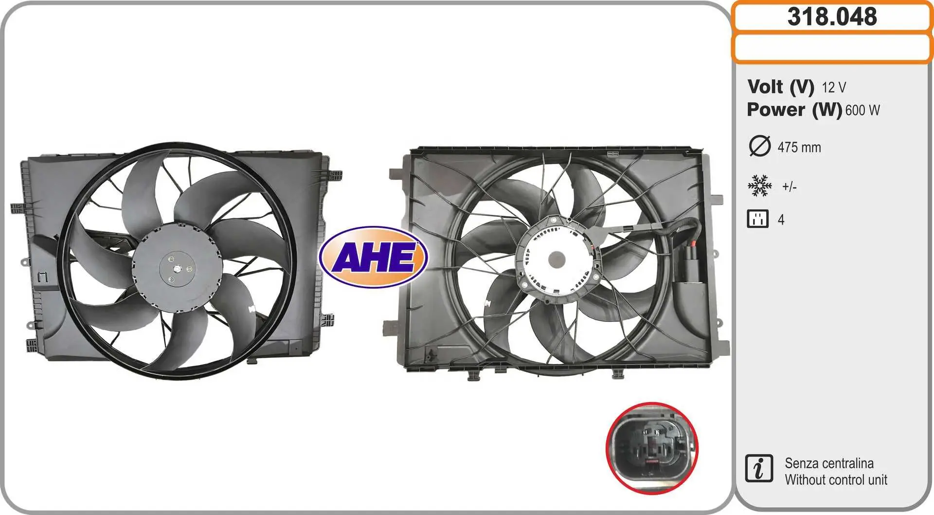 Ventilateur, refroidissement du moteur AHE 318.048