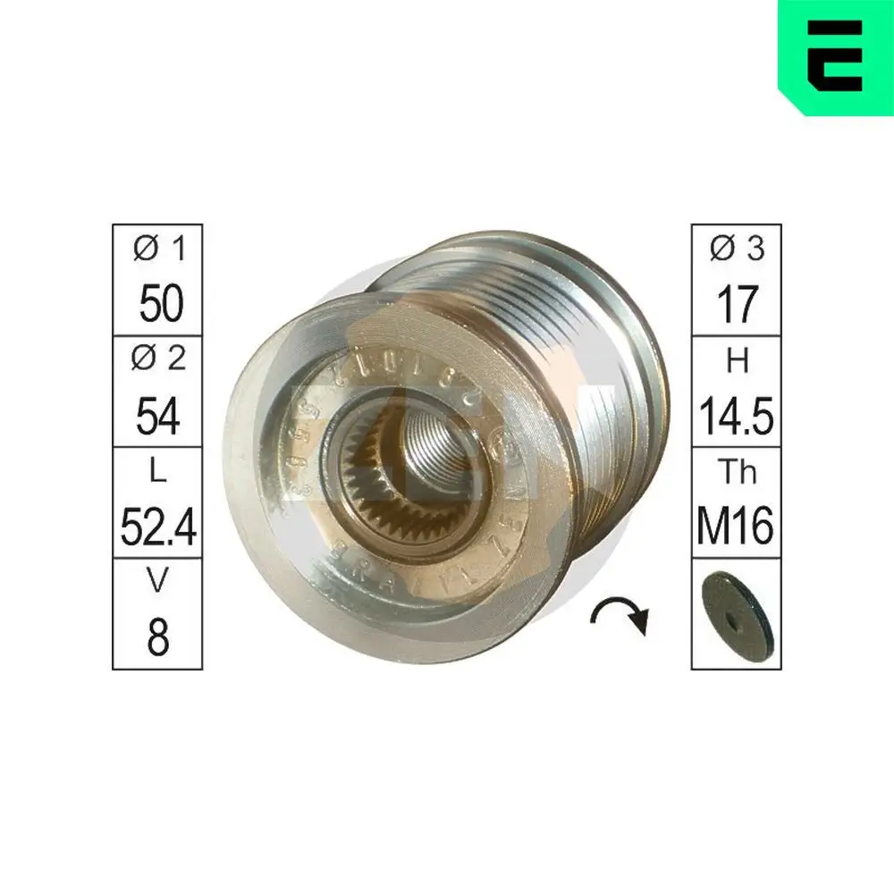 Poulie roue libre, alternateur ERA ZN5563