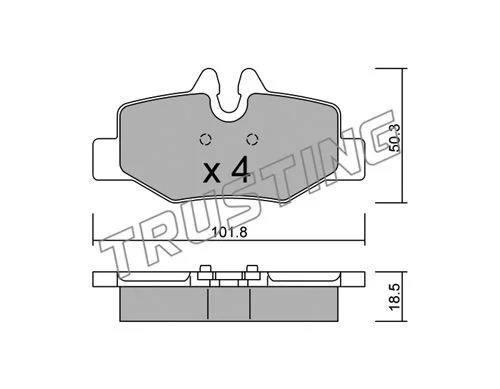 Kit de plaquettes de frein TRUSTING 592.0