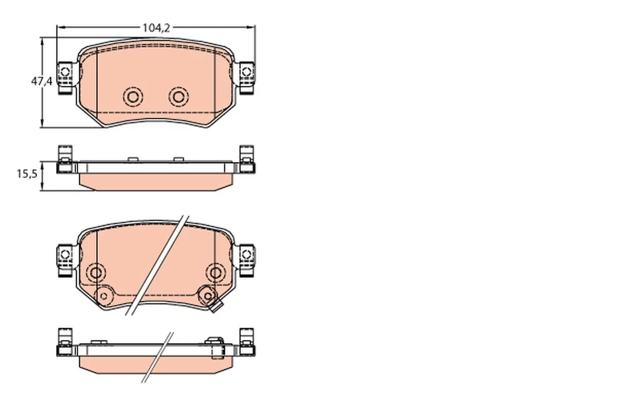 Kit de plaquettes de frein TRW GDB3632