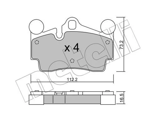 Kit de plaquettes de frein METELLI 22-0655-0