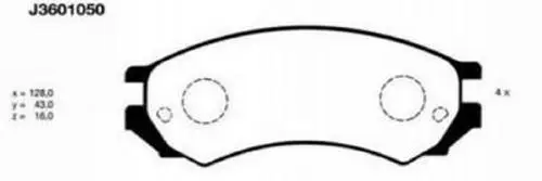 Kit de plaquettes de frein NIPPARTS J3601050