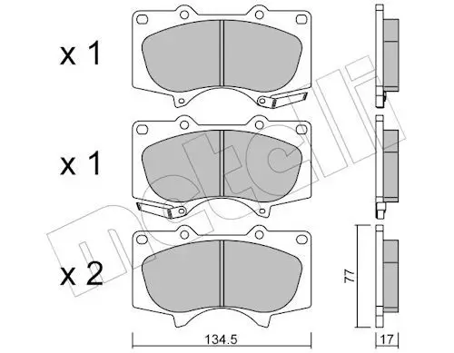 Kit de plaquettes de frein METELLI 22-0454-0