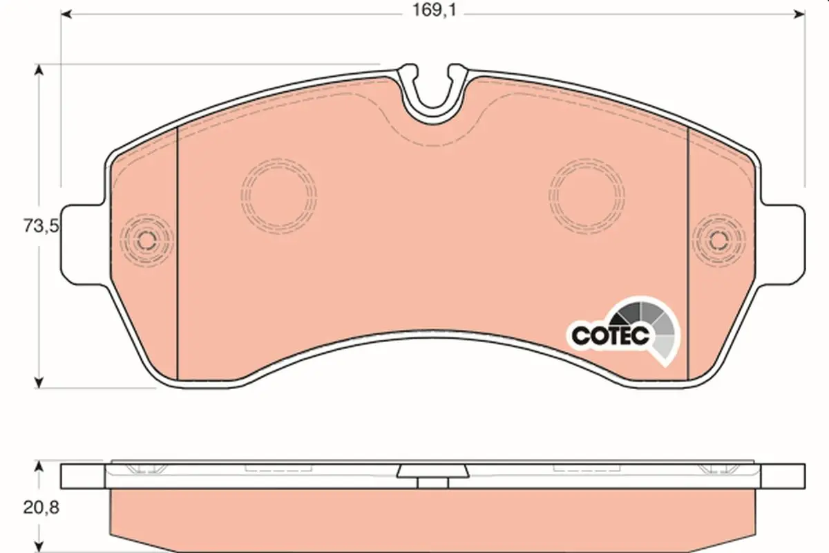 Kit de plaquettes de frein TRW GDB1696