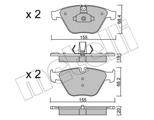 Kit de plaquettes de frein METELLI 22-0918-0