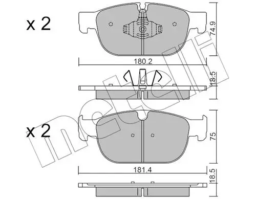 Kit de plaquettes de frein METELLI 22-1120-0