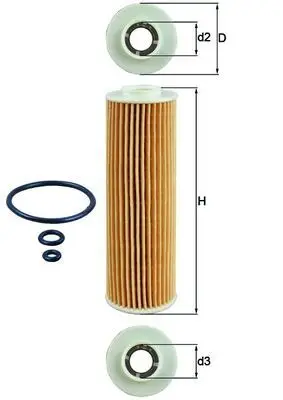 Filtre à huile MAHLE ORIGINAL OX 183/5D1