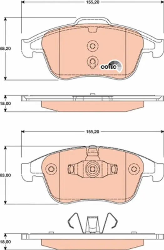 Kit de plaquettes de frein TRW GDB1790