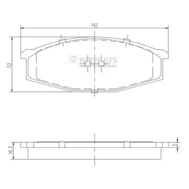 Kit de plaquettes de frein NIPPARTS J3601034