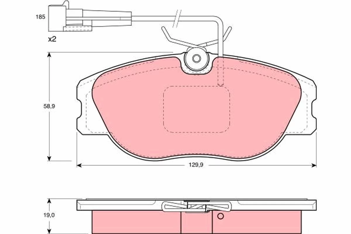 Kit de plaquettes de frein TRW GDB1058