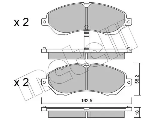 Kit de plaquettes de frein METELLI 22-1007-0