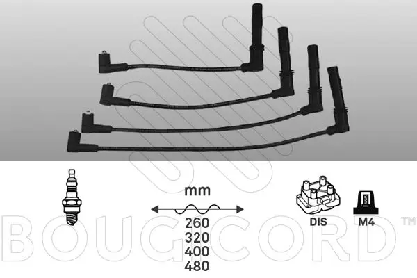 Kit de câbles d'allumage BOUGICORD 4207