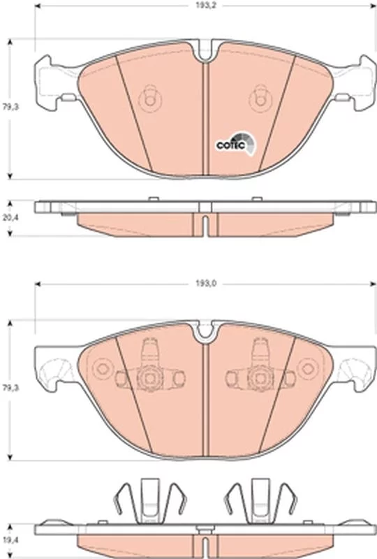 Kit de plaquettes de frein TRW GDB1728
