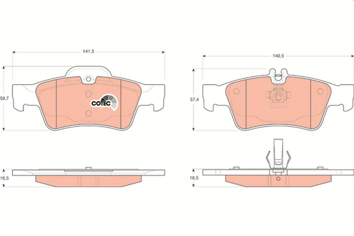 Kit de plaquettes de frein TRW GDB1546