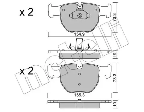 Kit de plaquettes de frein METELLI 22-0598-0
