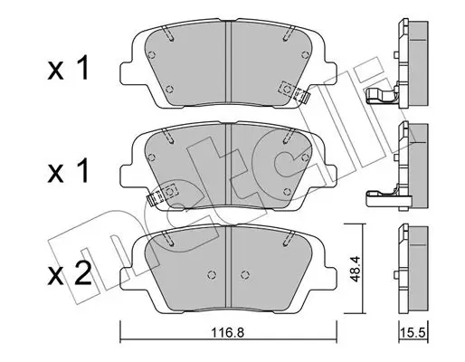 Kit de plaquettes de frein METELLI 22-0901-0