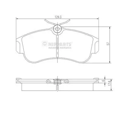 Kit de plaquettes de frein NIPPARTS J3601051