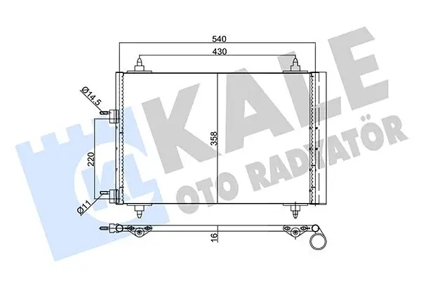 Radiateur climatisation KALE OTO RADYATÖR 343095