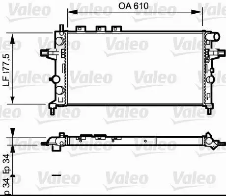 Radiateur, refroidissement du moteur VALEO 732550