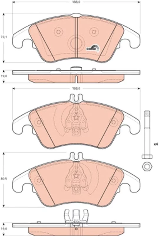 Kit de plaquettes de frein TRW GDB1737