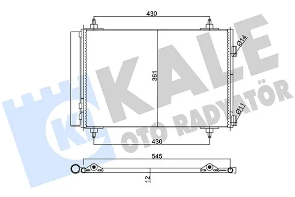 Radiateur climatisation KALE OTO RADYATÖR 377900