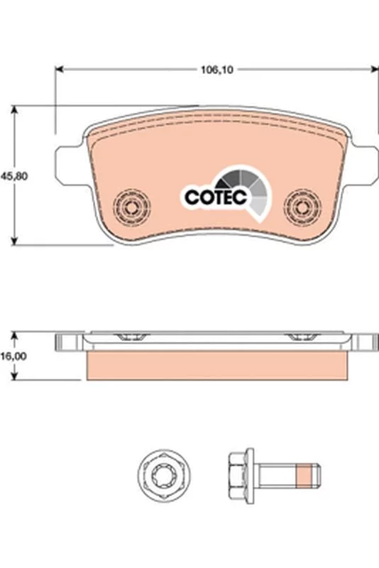 Kit de plaquettes de frein TRW GDB1791