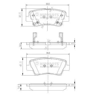 Kit de plaquettes de frein NIPPARTS N3610311