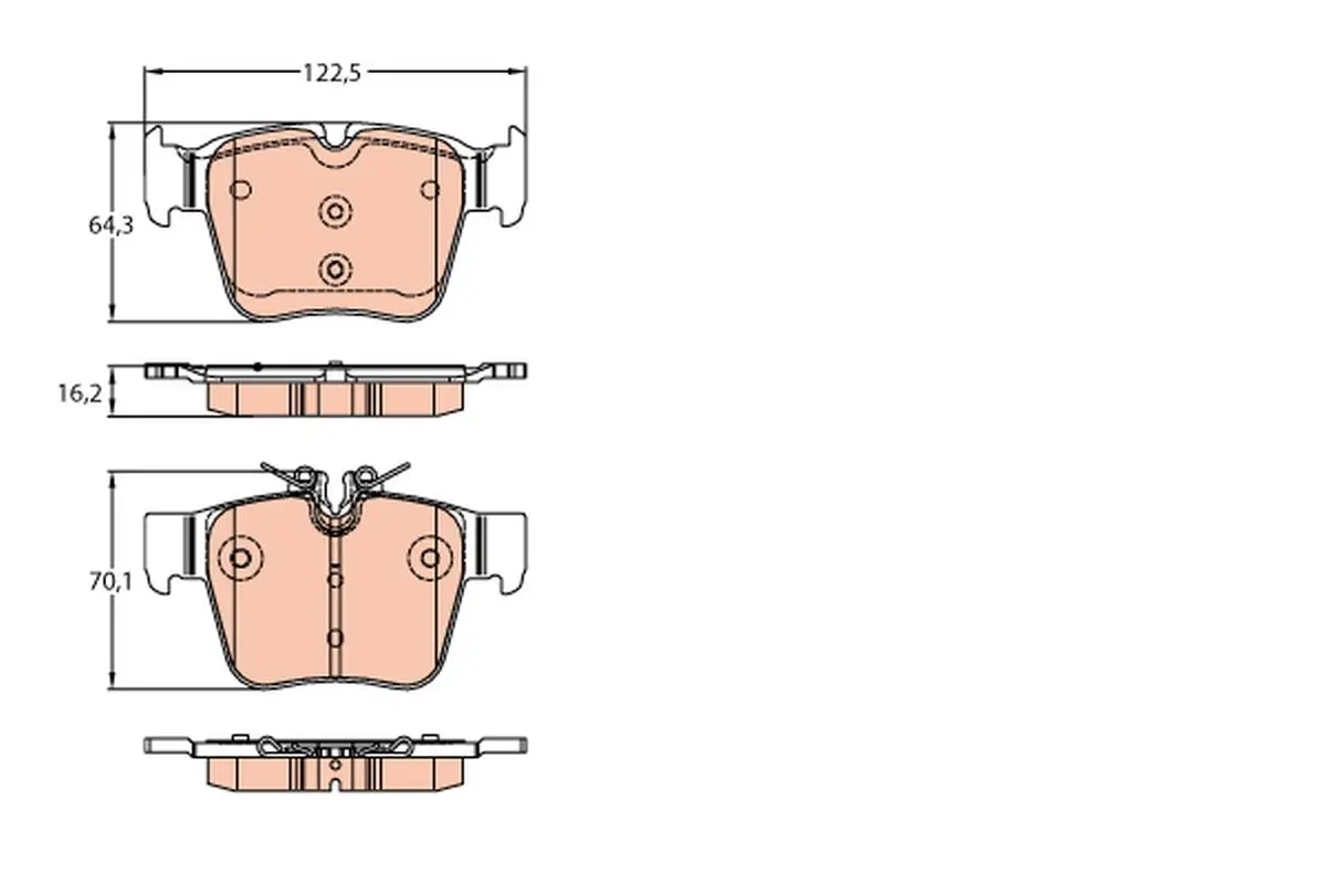 Kit de plaquettes de frein TRW GDB2154