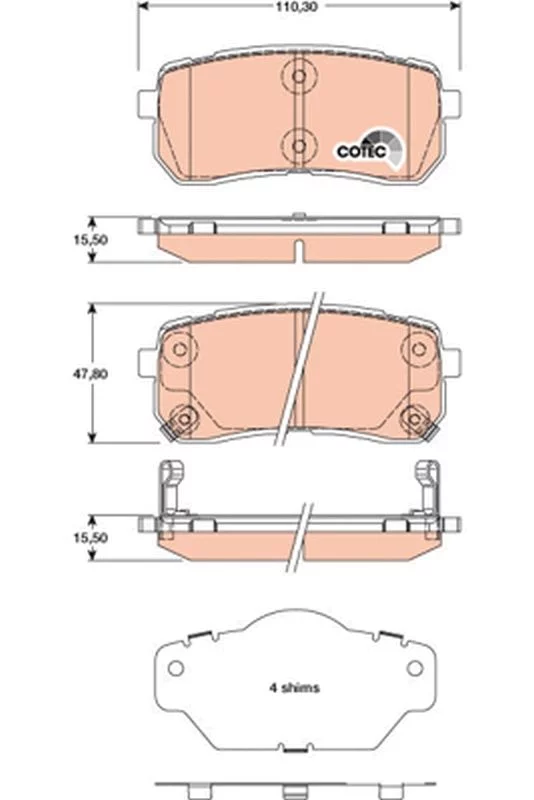 Kit de plaquettes de frein TRW GDB3449