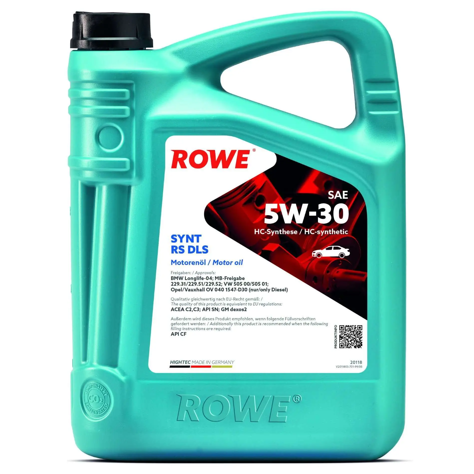 Huile moteur ROWE 5W30 SYNT RS 5L