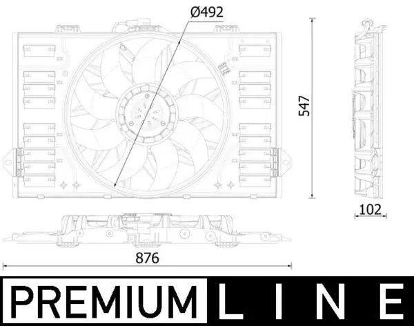 Ventilateur, refroidissement du moteur MAHLE ORIGINAL CFF 545 000P