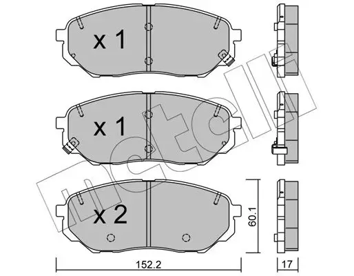 Kit de plaquettes de frein METELLI 22-1096-0