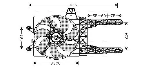 Ventilateur, refroidissement du moteur AVA QUALITY COOLING FT7285