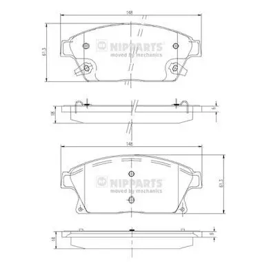 Kit de plaquettes de frein NIPPARTS N3600915