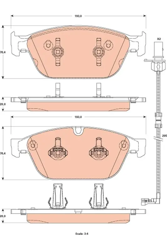 Kit de plaquettes de frein TRW GDB1884