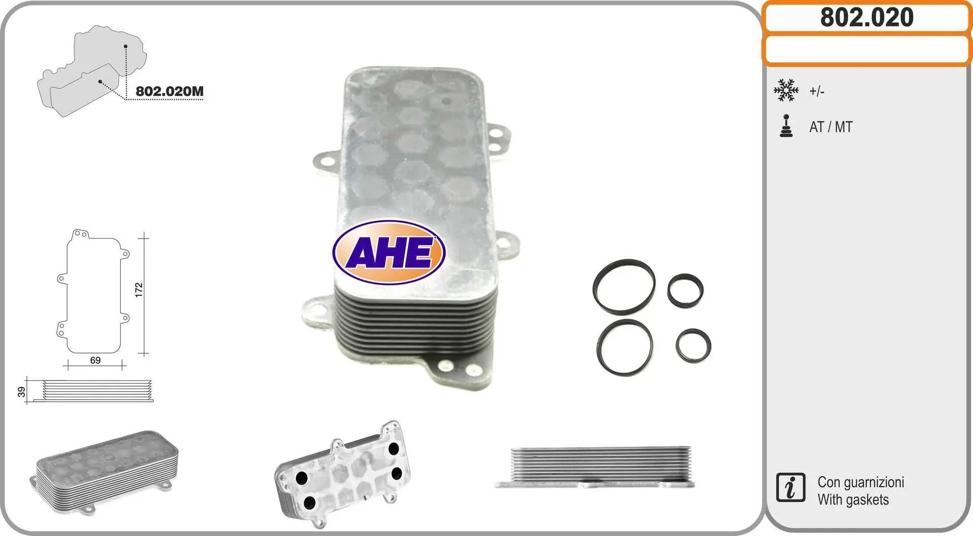 Radiateur d'huile AHE 802.020