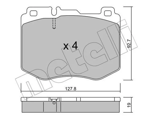 Kit de plaquettes de frein METELLI 22-1019-0