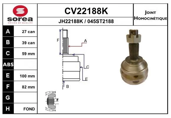Tête cardan EAI CV22188K