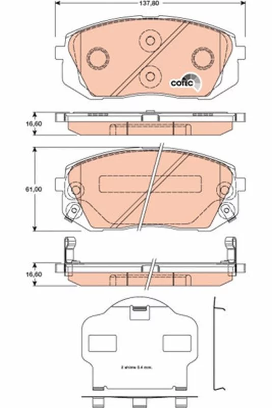 Kit de plaquettes de frein TRW GDB3461