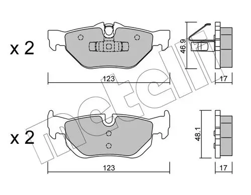 Kit de plaquettes de frein METELLI 22-0642-0