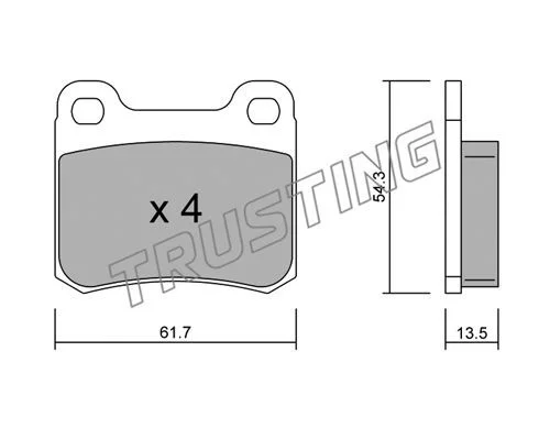 Kit de plaquettes de frein TRUSTING 094.0