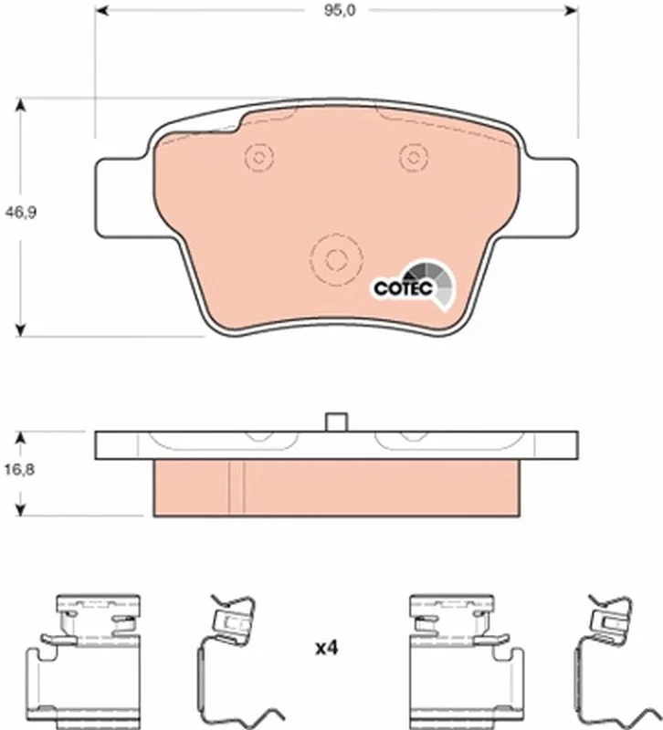 Kit de plaquettes de frein TRW GDB1678