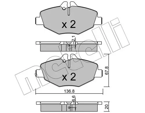 Kit de plaquettes de frein METELLI 22-0562-0