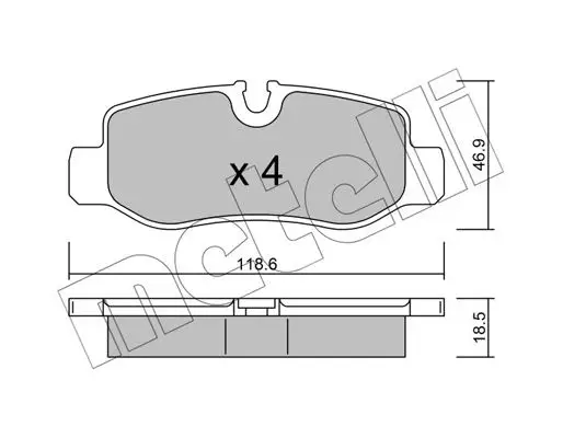 Kit de plaquettes de frein METELLI 22-1023-0