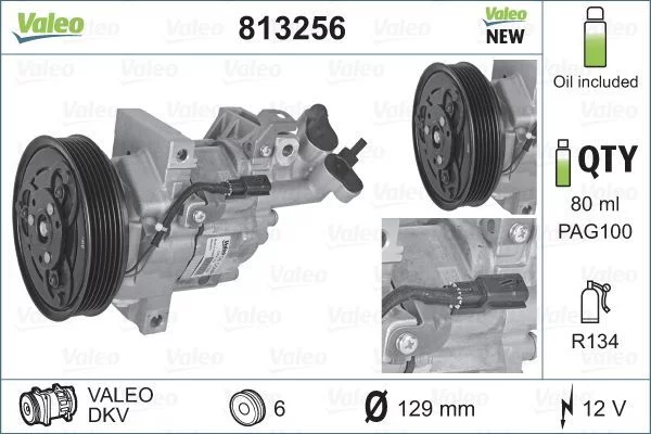Compresseur, climatisation VALEO 813256