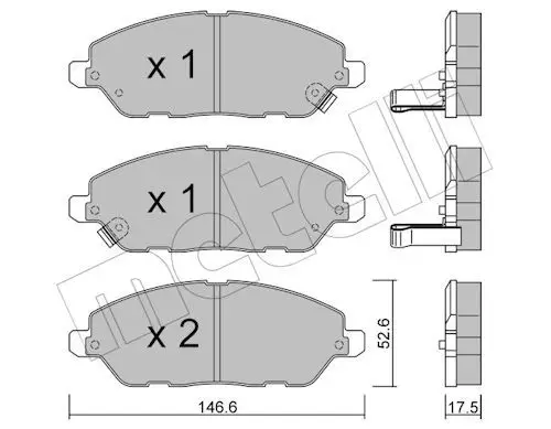 Kit de plaquettes de frein METELLI 22-1218-0