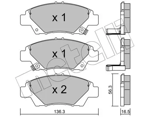 Kit de plaquettes de frein METELLI 22-0865-0