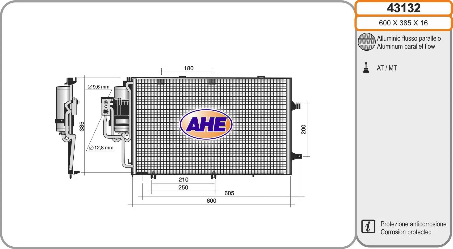 Radiateur climatisation AHE 43132