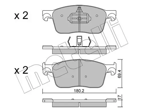 Kit de plaquettes de frein METELLI 22-1107-0