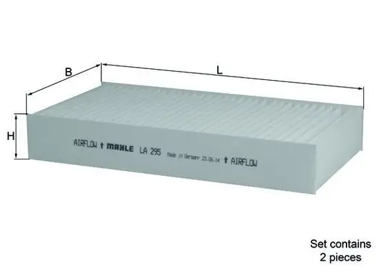 Filtre habitacle MAHLE ORIGINAL LA 295/S